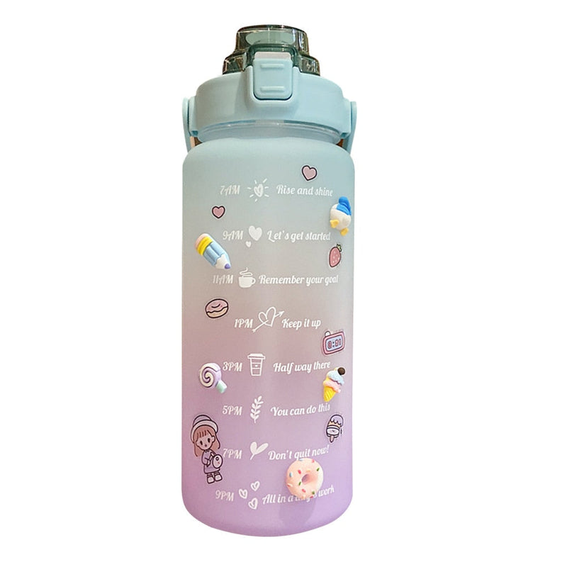 Garrafa Water Dry - 2 Litros + BRINDE - Edição Limitada Garrafa Water Dry OneClick Brasil Gradiente Rosa 